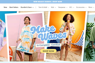 design shopify clothing store and shopify website