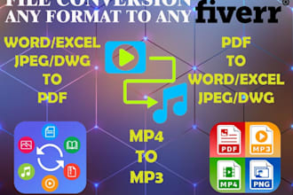 convert any file format to any format like mp4 to mp3
