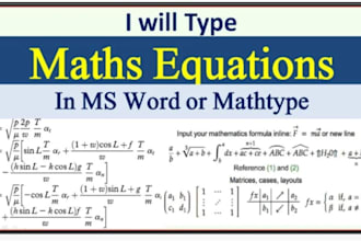 type mathematical equations in ms word