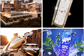 create 3d renders, product and architectural visualizations