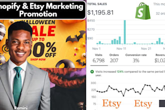 boost shopify etsy black cyber friday marketing promotion halloween sales funnel
