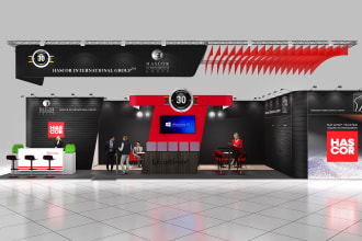 create 3d trade booth, exhibition stand ,stall, both, kiosk