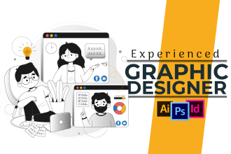 handle any kind of graphic work, using adobe illustrator, photoshop, coreldraw