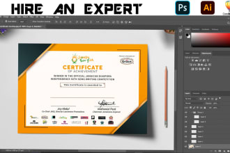 design professional award certificates, diploma designs, cvs and card designs