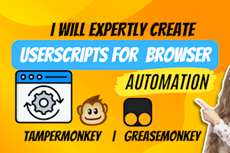 develop custom automation scripts for tampermonkey greasemonkey