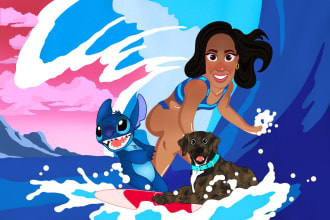 draw your portrait in disney style
