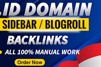 provide high da DR blogroll sidebar id backlinks