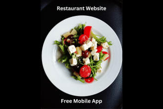 design a restaurant, food ordering or catering website with free mobile app