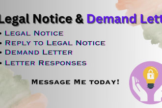 be a lawyer for demand letter and legal notices