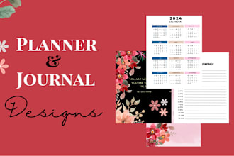 design a printable or digital planner journal design