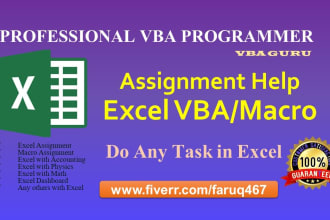 solve vba problem and macro problem in excel dashboard