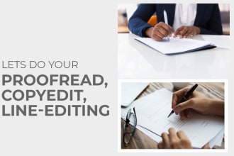 proofread, copyedit, and line edit your written work