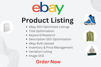 do ebay listing, ebay product listing, ebay SEO optimized, ebay lister