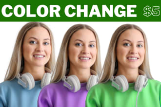 image color change, recolor, replace color or color correction quickly