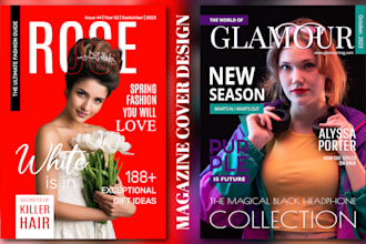 design eye catchy magazine cover page