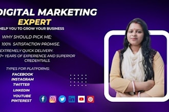be your digital marketer and social media manager