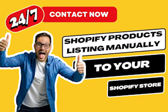 do shopify products listing manually to your shopify store