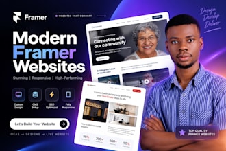 build a framer website, framer landing page or figma to framer