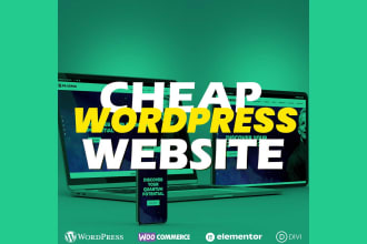 create a cheap wordpress website using a template
