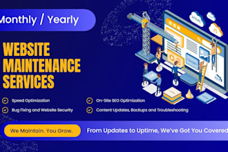 maintain your website monthly or yearly