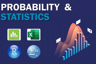 do probability and statistics using excel, stata, r studio, minitab and spss