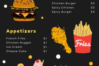 design food menu flyer banner poster design