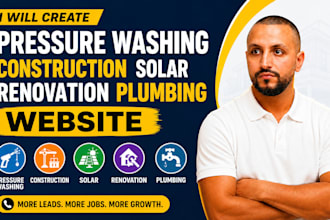 create pressure washing website construction solar  renovation plumbing website