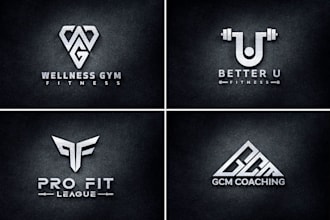 modern gym and fitness logo with bold and powerful branding