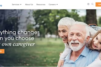 a home care agency, senior care and healthcare website