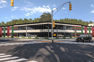 do 3d modeling interior exterior design for school