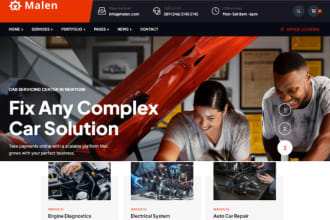 design modern auto mechanic website and car repair website