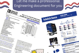 do engineering documentation, data sheet, and manual writing