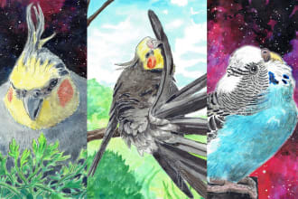 create a watercolor pet portrait