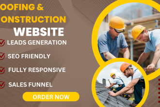 create a website for a construction, roofing, hvac, renovation, and plumbing