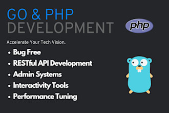 create top web apps with PHP, golang within budget
