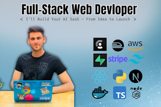 develop full stack web applications, saas, ai software