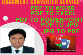 convert PDF to excel PDF to word, google doc,docx powerpoint