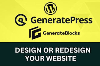 redesign or clone your existing website with generatepress theme