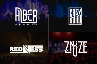 design dj, music, band, artist, podcast and custom font logo