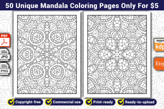 design 50 unique mandala coloring pages adult coloring page kids coloring pages