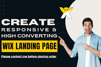 design responsive high converting wix landing page or wix website