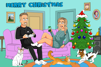 draw your portrait in a family guy style