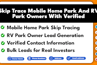 skip trace mobile home park and rv park owners with verified