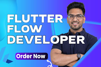 mobile app design and development using flutter  or flutterflow ios and android