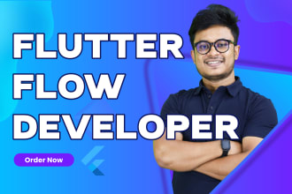 mobile app design and development using flutter  or flutterflow ios and android