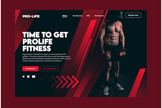 design a modern fitness, gym, sports, and health website