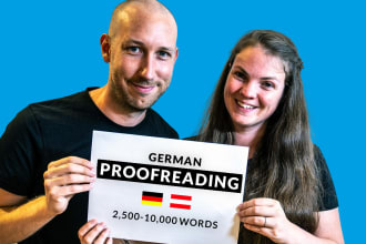 proofread and correct any kind of your german text