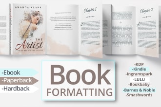 do book formatting and layout design for ebook and print