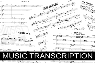 transcribe any song into sheet music