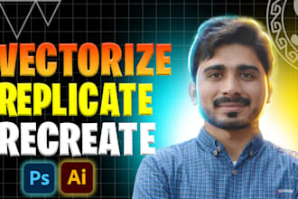 redesign, vector trace or update logo, font, text or image